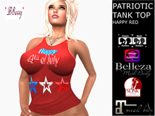 *BSASSY* PATRIOTIC TANK TOP HAPPY RED