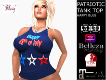 *BSASSY* PATRIOTIC TANK TOP HAPPY BLUE