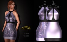 *GLITTER* LILITH MESH MINIDRESS METALLIC - TWO VERSIONS