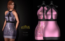 *GLITTER* LILITH MESH MINIDRESS SOFT PINK - TWO VERSIONS