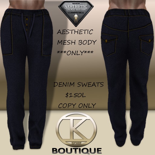 IKWE AESTHETIC DENIM SWEATS