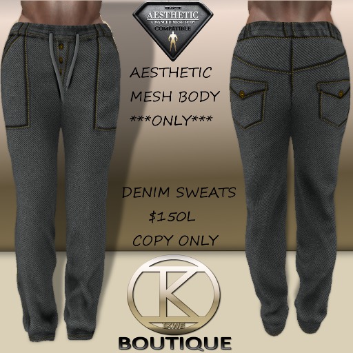 IKWE AESTHETIC DENIM SWEATS