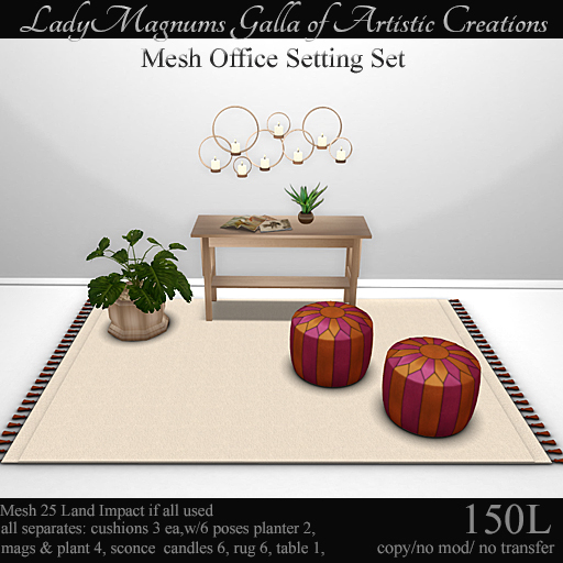 LadyMs Office Setting Set - Pink & Orange