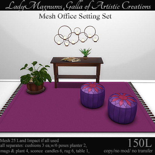 LadyMs Office Setting Set - Pink & Purple