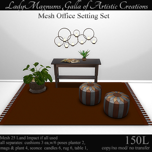 LadyMs Office Setting Set - Tans & Silver