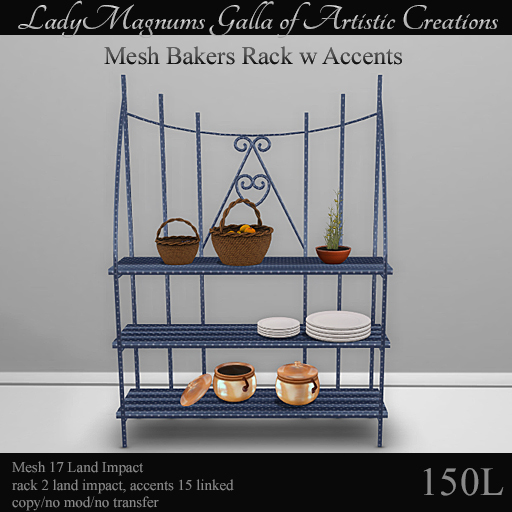 LadyMs Mesh Bakers Rack w Accents - Dots 2