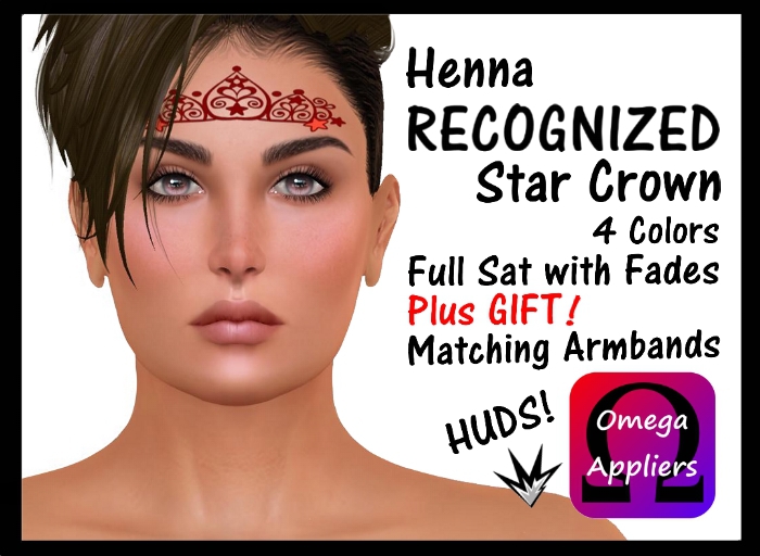 BUMPER GIRL TATTOO - RECOGNIZED HENNA CROWN - OMEGA APPLIER
