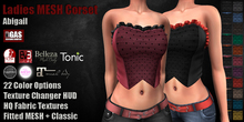 GAS [Ladies MESH Corset Abigail - 22 Colors Options w/HUD] Demo