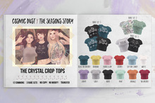 [Cosmic Dust] - The Crystal Crop-Top - Orange XS