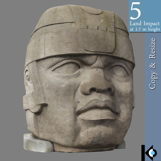 3D / Olmec Colossal Head Statue / 5 land impact