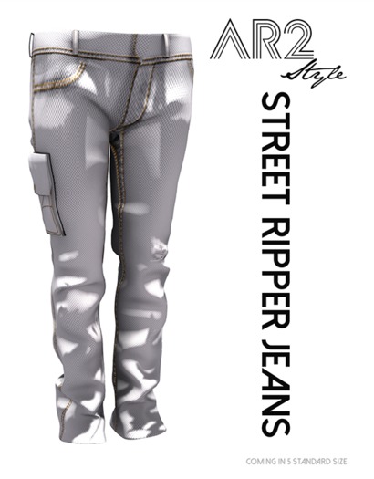 [AR2 Style] Street Ripper Jeans - WOMAN - White