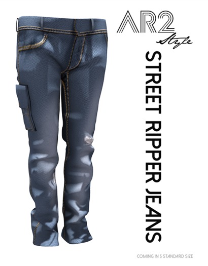 [AR2 Style] Street Ripper Jeans - WOMAN - Light Blue