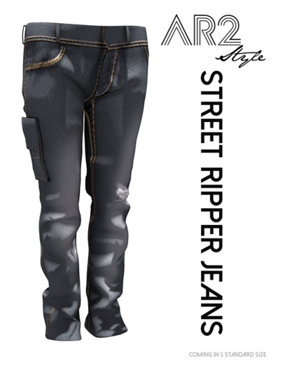 [AR2 Style] Street Ripper Jeans - WOMAN - Grey (Wear Me)