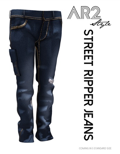 [AR2 Style] Street Ripper Jeans - WOMAN - Dark Denim (Wear Me)