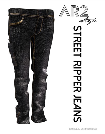 [AR2 Style] Street Ripper Jeans - WOMAN - Black (Wear Me)