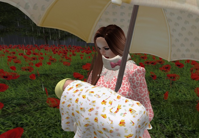 B&K~blanket in arm- Pooh
