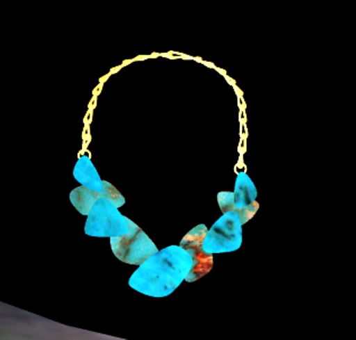 Necklace Mesh Turquoises