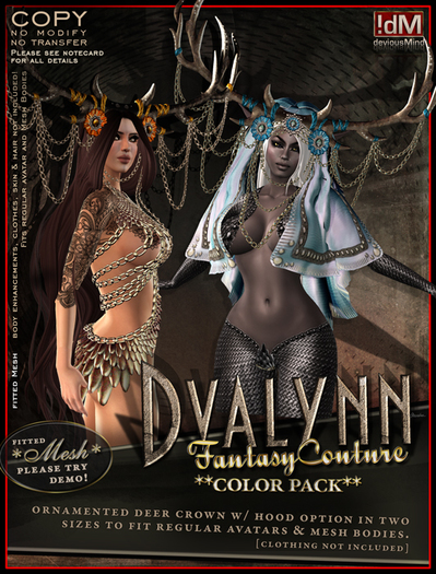 !dM deviousMind "Dvalynn" Deer Crown **SIZE DEMOS**