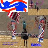 I Love My Country USA 6 pc set (crate)