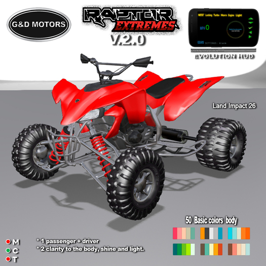 G&D MOTORS Raptor Extremes Quad ATV