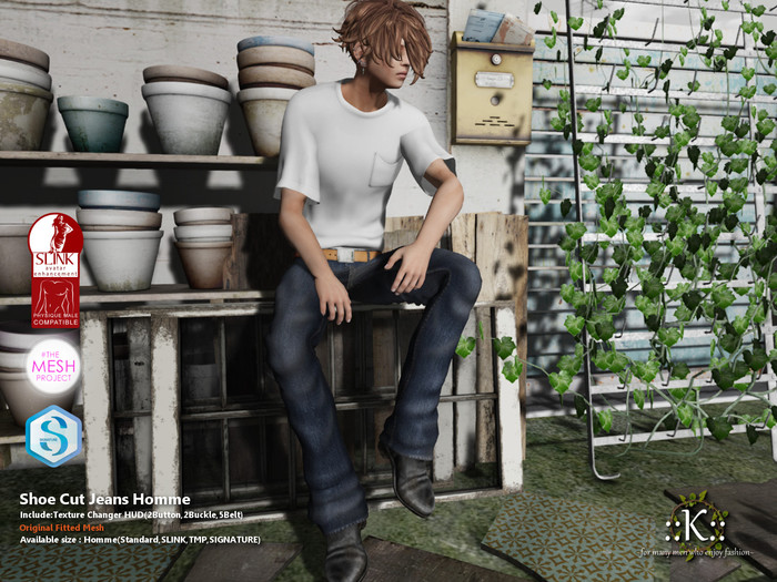 ::K:: Shoe Cut Jeans Homme DEMO