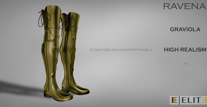 #ELITE - RAVENA - BOOTS HIGH REALISM ( GRAVIOLA )