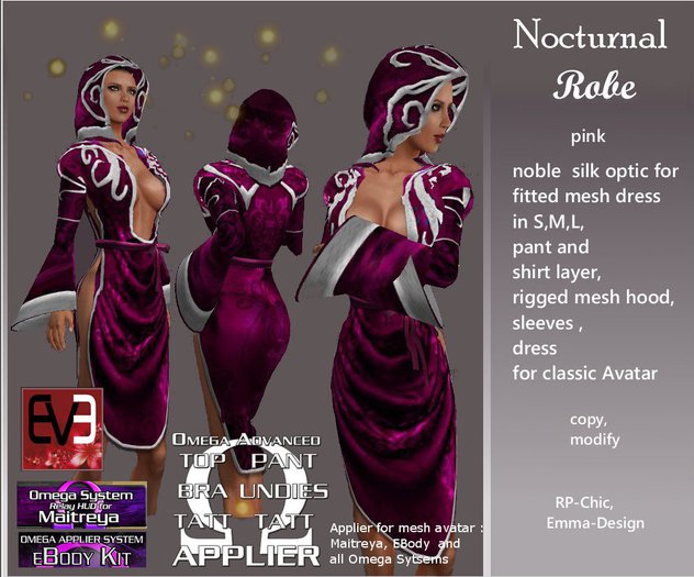 RP-Chic Nocturnal Robe pink for mesh