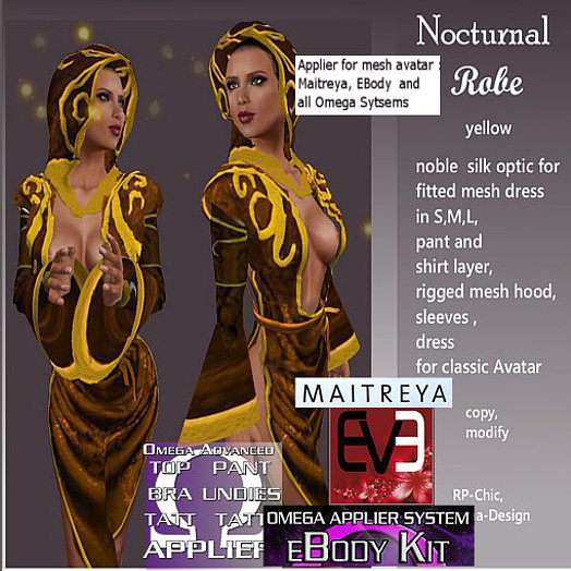 RP-Chic Nocturnal Robe yellow for mesh