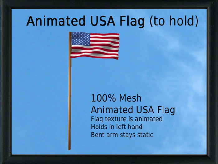 Animated USA Flag for hand (add me)