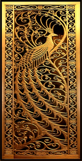 Peacock Grill Framed (R)
