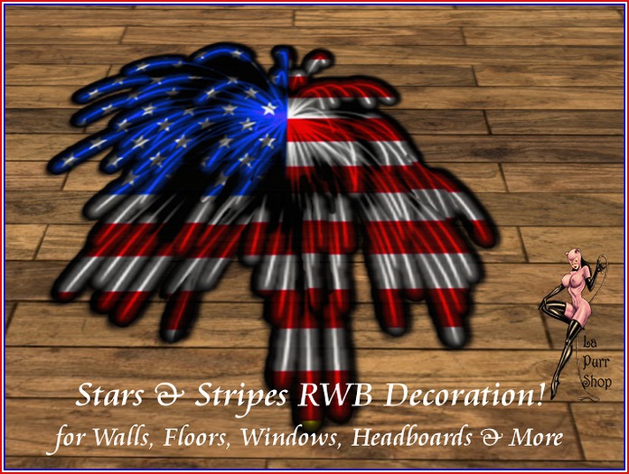 ! Stars & Stripes RWB Wall or Floor Decoration