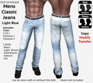 GridWear Classic Mens Jeans - Light Blue