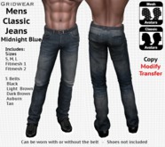 GridWear Classic Mens Jeans - Midnight Blue
