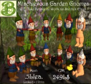 Mischievous Garden Gnome Set, .5LI Mesh