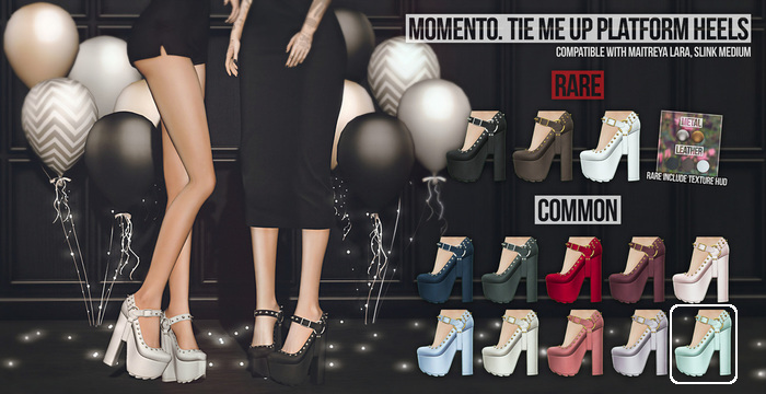 Momento. tie me up platform heels mint