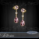 :::Krystal::: Victoria - Earrings - Gold - Rose