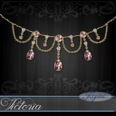:::Krystal::: Victoria - Necklace - Gold - Rose