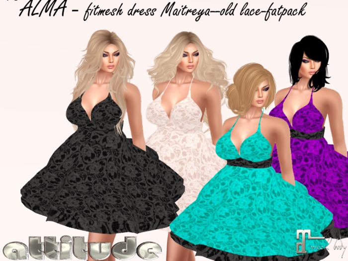 ALMA-FITMESH DRESS MAITREYA-OLD LACE-FATPACK