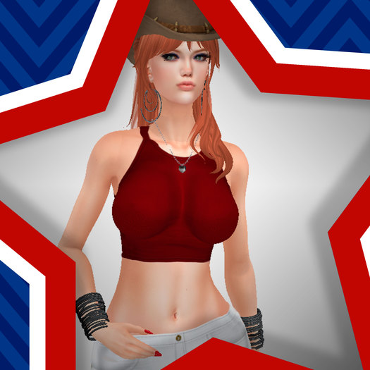 [JKT] 4 julho / vermelho top / usa-me (com aplicadores de TMP, Omega e Belleza)