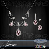 ::: Krystal ::: Julianne - Jewelry Set - Platinum - MultiJewel