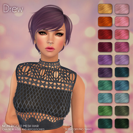 /Wasabi Pills/ Drew Mesh Hair - Fireworks