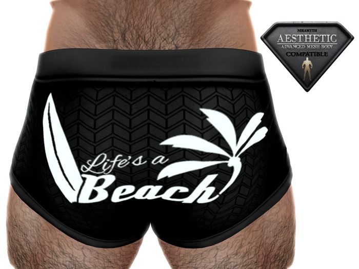 [f] fluctuate - Swim Trunk - Life's a Beach - Black
