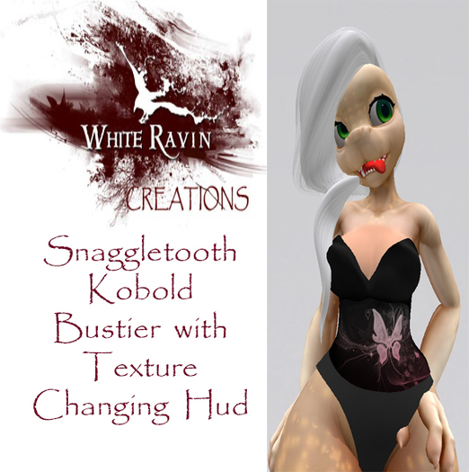 White Ravin Creations - Bustier w/Texture Hud Blacks