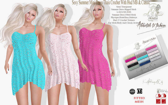 LSR - Sexy Summer Mini Dress Thais Crochet With Hud MB & Classi