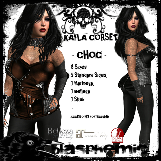 BLASPHEMIC - CORSET KAYLA - CHOC