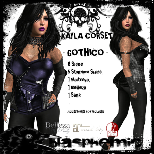 BLASPHEMIC - CORSET KAYLA - GOTHICO