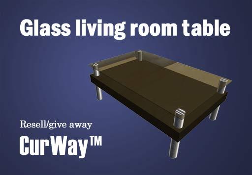 06p CurWay low prim glass table - boxed