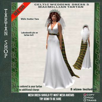 tartan wedding dress