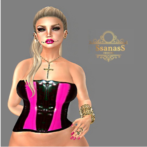 CORSET ROSA VINIL S2