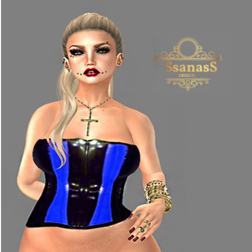 CORSET VINIL BLUE S2